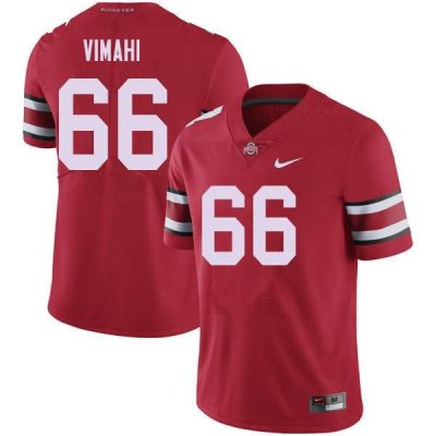 NCAA Ohio State Buckeyes Men's #66 Enokk Vimahi Red Nike Football College Jersey AGC1145CY